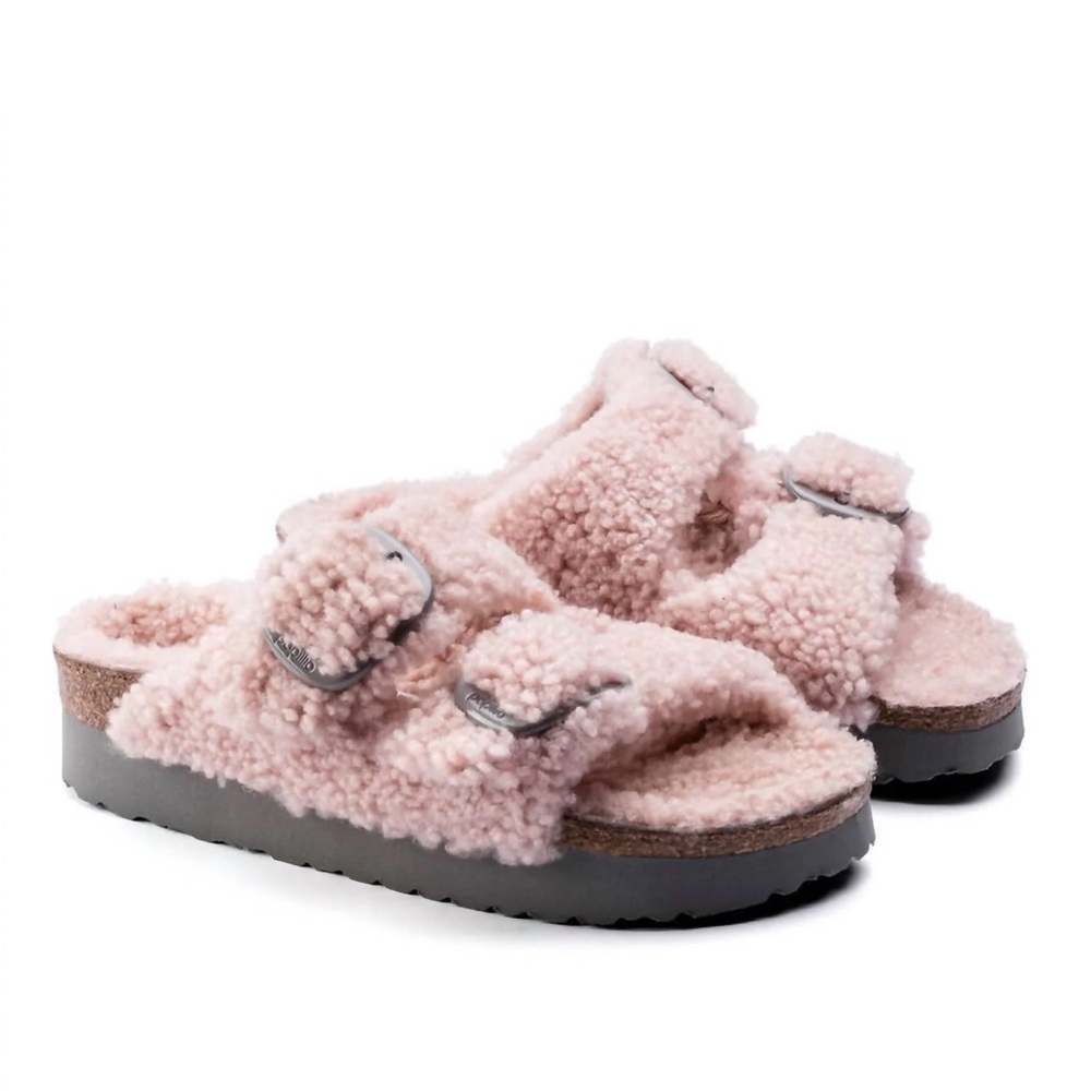NWT Arizona Big Buckle Teddy Shearling Birkenstock Papillio EU 36/US 5 Narrow